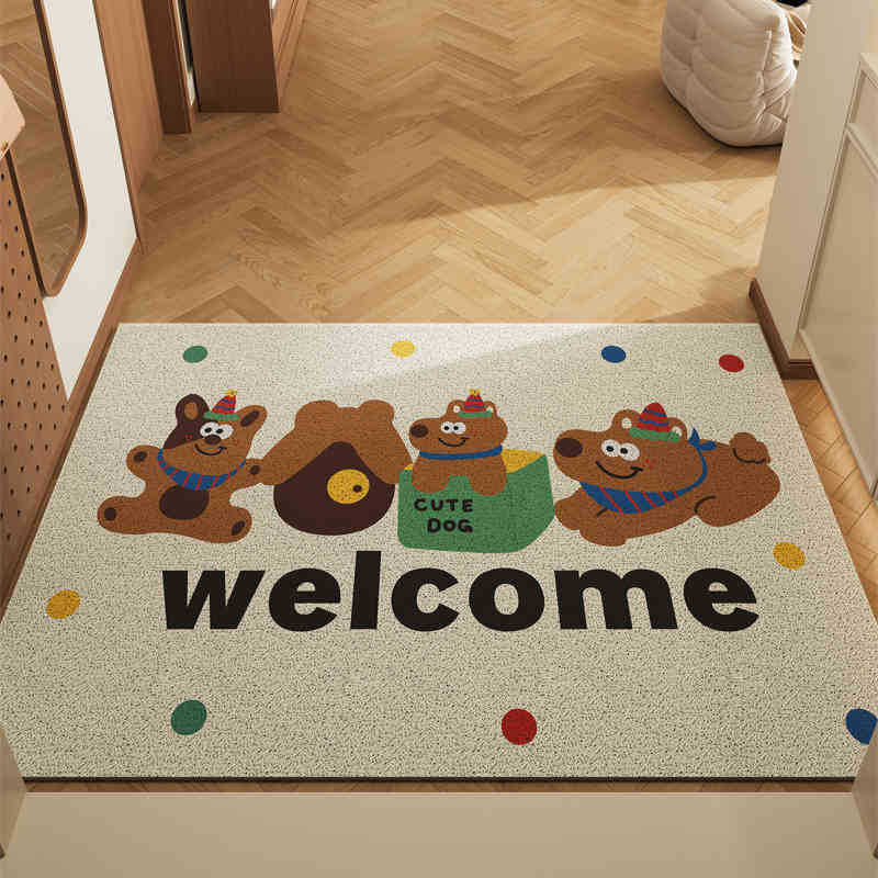 V888-ELOSUNG28017-202504281437-00 Box Puppy Set of 2 Cartoon PVC Coil Entrance Mats - Non-Slip Dirt Trapping Door Mats (50x80cm) - Image 1