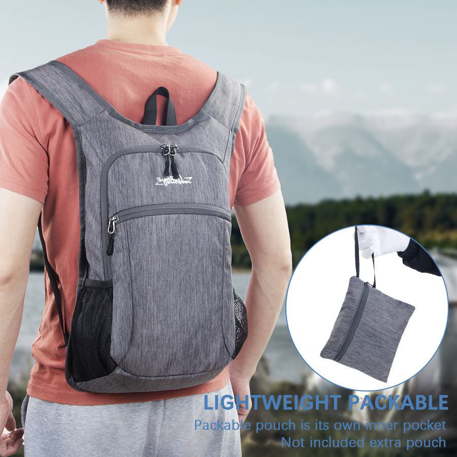 V888-ELOSUNG28039-202504281518-00 Grey Ultra Lightweight Packable Backpack - Foldable Daypack for Hiking & Travel - Image 1