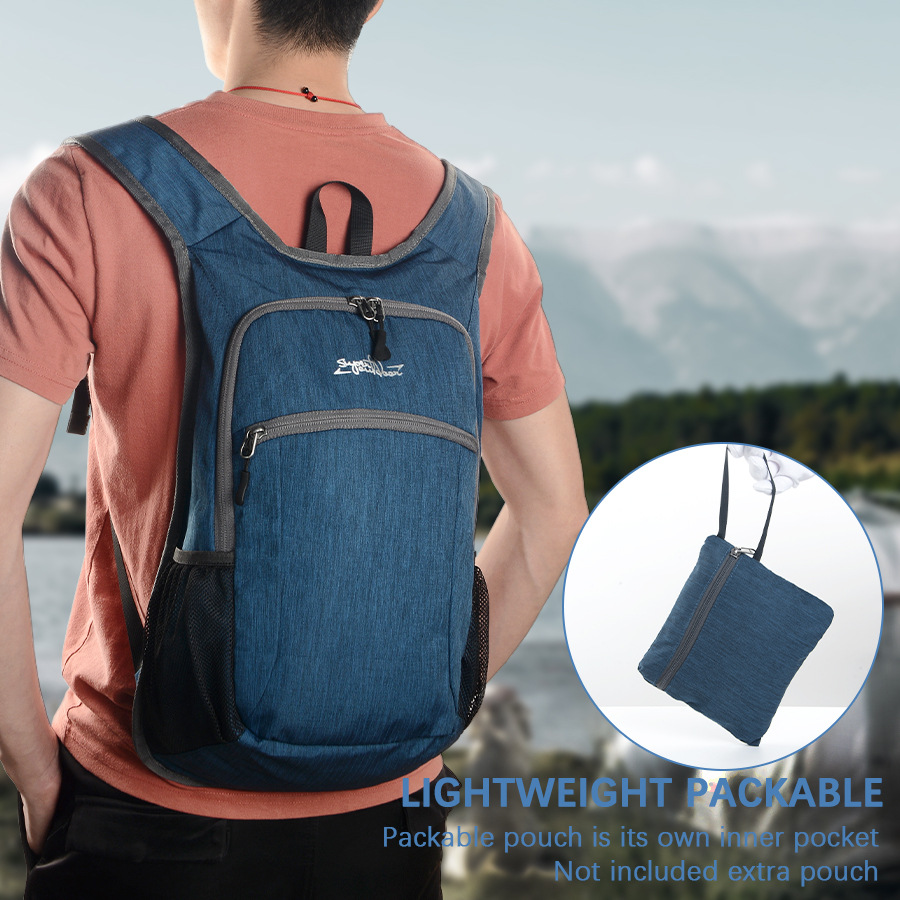 V888-ELOSUNG28040-202504281520-00 Navy Blue Ultra Lightweight Packable Backpack - Foldable Daypack for Hiking & Travel - Image 1