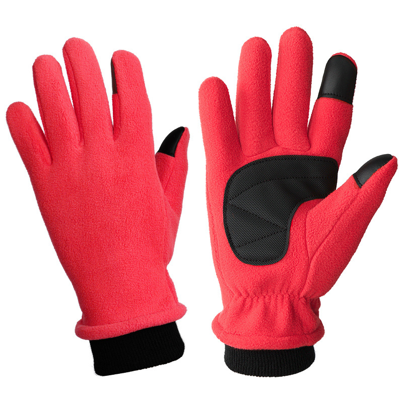V888-ELOSUNG28132-202504281320-00 L Red Warm Windproof Touchscreen Gloves - Anti-Slip Grip for Winter Cycling & Outdoor Sports - Image 1