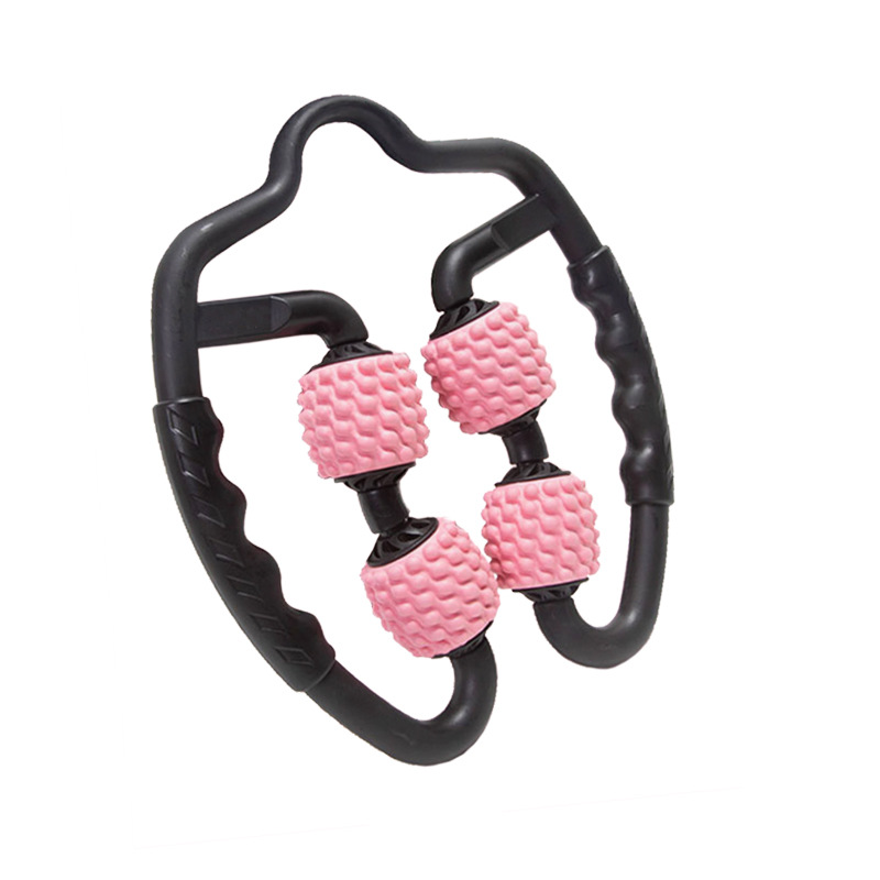 V888-ELOSUNG28195-202504291538-00 Pink Set of 2 Foam Roller Ring Leg Massagers - Muscle Relief & Circulation Tool - Image 1