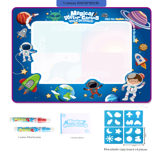 V888-ELOSUNG28216-202504291553-00 Interplanetary Space Giant Aqua Magic Doodle Mat 100x80cm - Mess-Free Reusable Water Drawing Pad for Creative Kids - Image 1