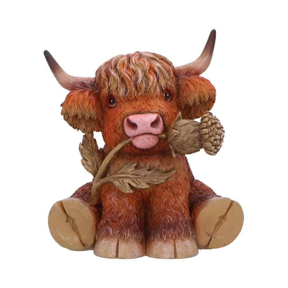 V888-ELOSUNG28479-202505131852-00 Cute Scottish Highland Cow Resin Statue - Nordic Home Decor Gift - Image 1