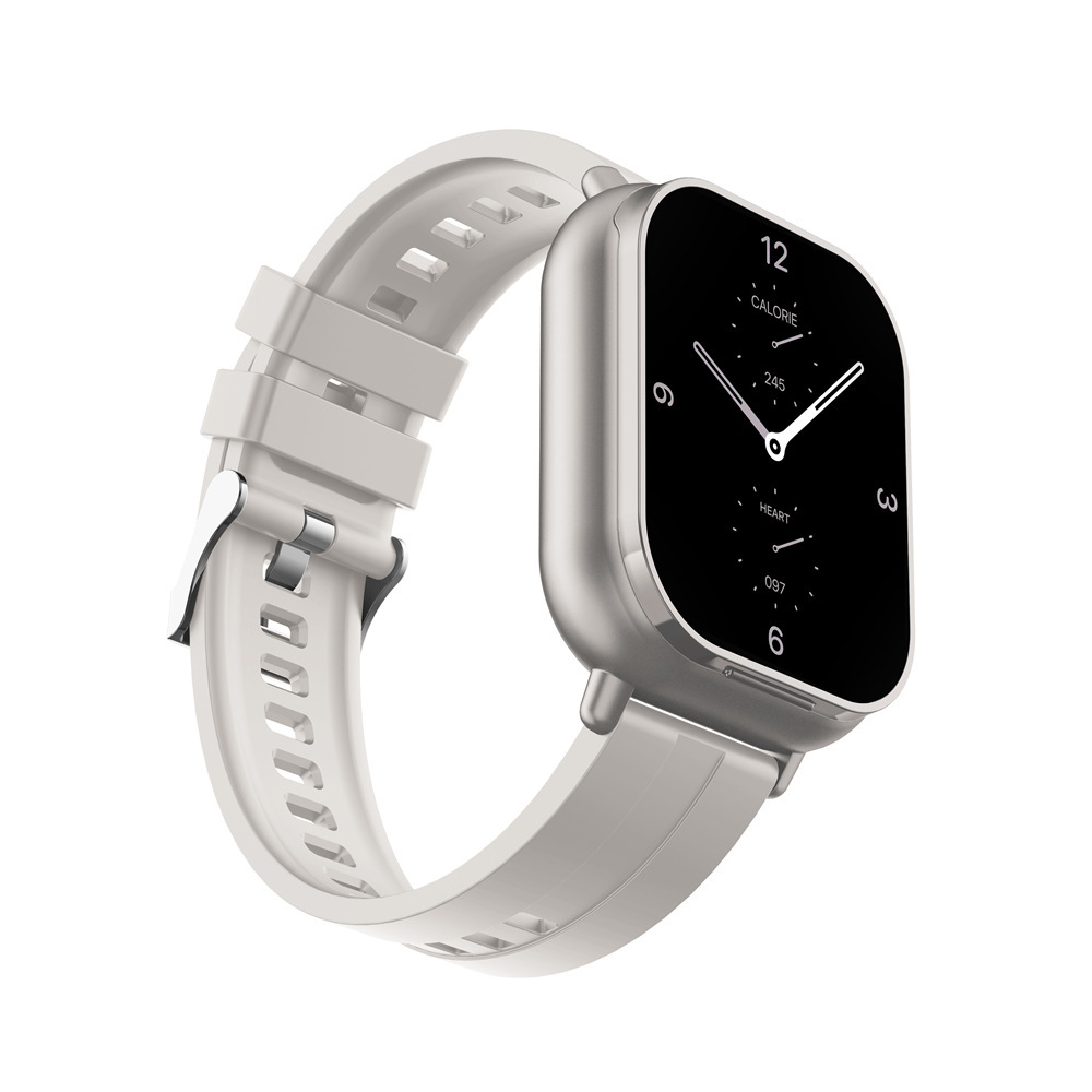 V888-ELOSUNG28582-202505151728-00 Silver 2-in-1 Bluetooth Smartwatch with Integrated Earbuds for Sports - Image 1