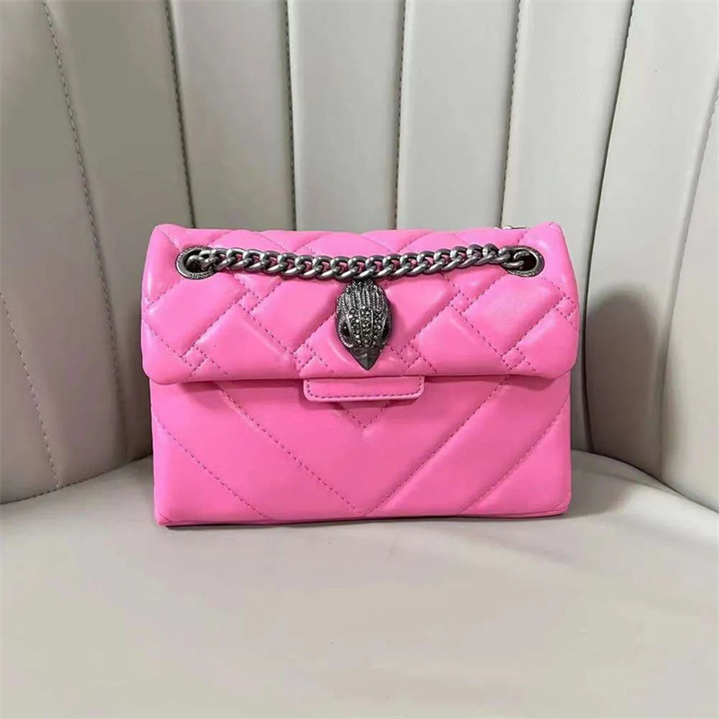 V888-ELOSUNG29071-202505191342-00 Elegant Quilted Leather Chain Bag with Bird Head Clasp(Pink) - Image 1