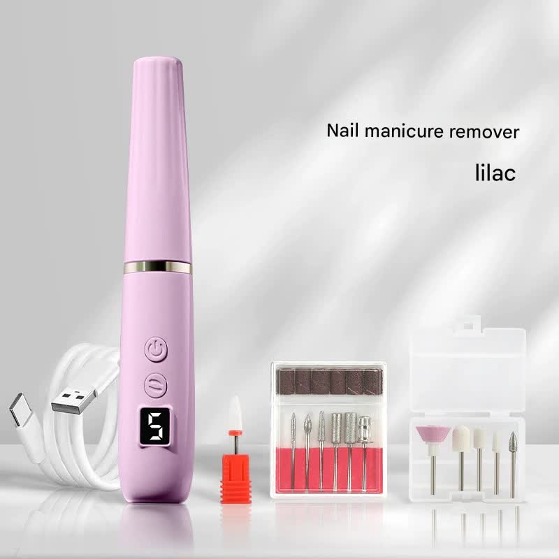 V888-ELOSUNG29213-202505231321-00 Portable Electric Nail Drill Machine Kit - 18000 RPM, 5-Speed, USB-C Rechargeable with LED Display(purple) - Image 1