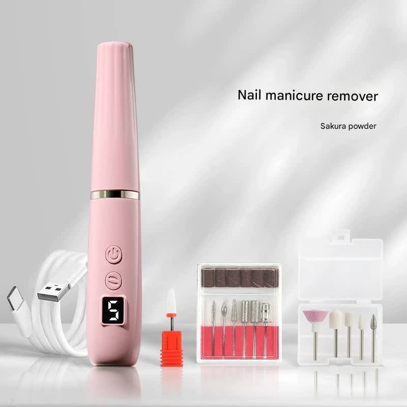 V888-ELOSUNG29215-202505231235-00 Portable Electric Nail Drill Machine Kit - 18000 RPM, 5-Speed, USB-C Rechargeable with LED Display(Pink) - Image 1