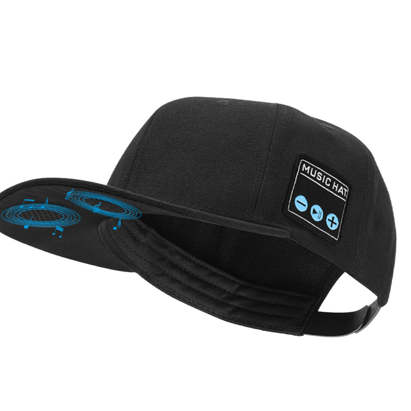 V888-ELOSUNG29287-202505261554-00 Wireless Bluetooth 5.0 Music Hat - Outdoor Speaker Cap with Mic, Sun Protection & Breathable Fabric(black) - Image 1