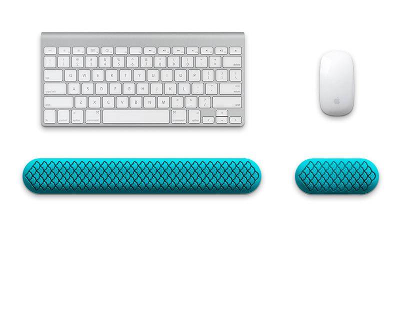 V888-ELOSUNG29870-202506191035-00 Ergonomic Keyboard & Mouse Wrist Rest Set - Soft Silicone, Non-Slip Base, Comfortable Support(blue) - Image 1