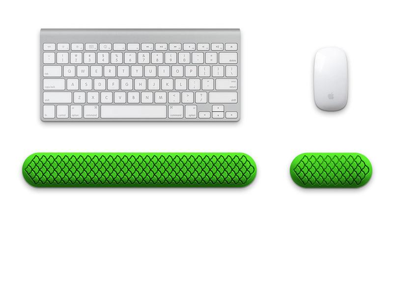 V888-ELOSUNG29871-202506191035-00 Ergonomic Keyboard & Mouse Wrist Rest Set - Soft Silicone, Non-Slip Base, Comfortable Support(green) - Image 1
