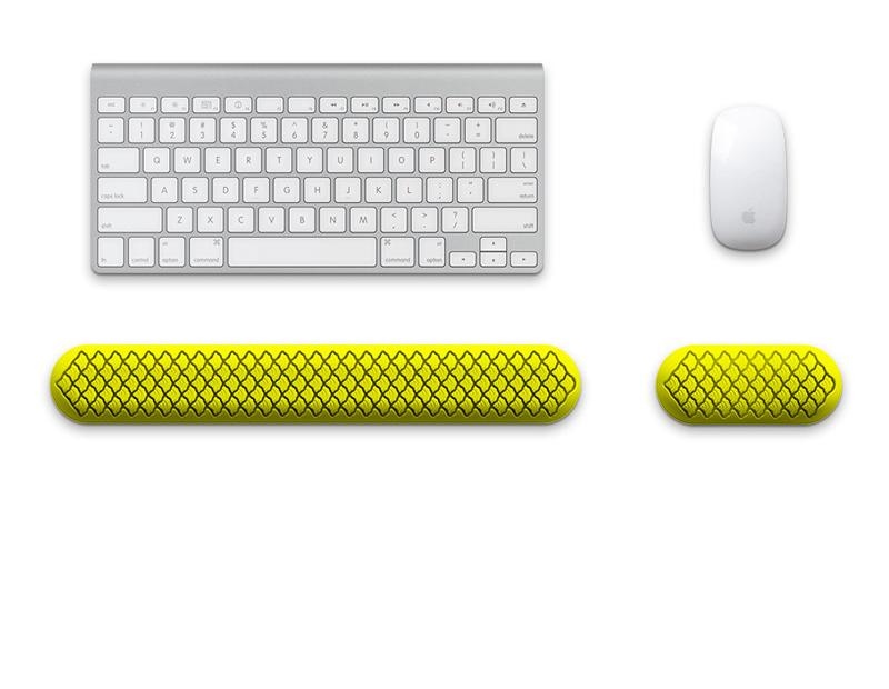V888-ELOSUNG29872-202506191036-00 Ergonomic Keyboard & Mouse Wrist Rest Set - Soft Silicone, Non-Slip Base, Comfortable Support(yellow) - Image 1