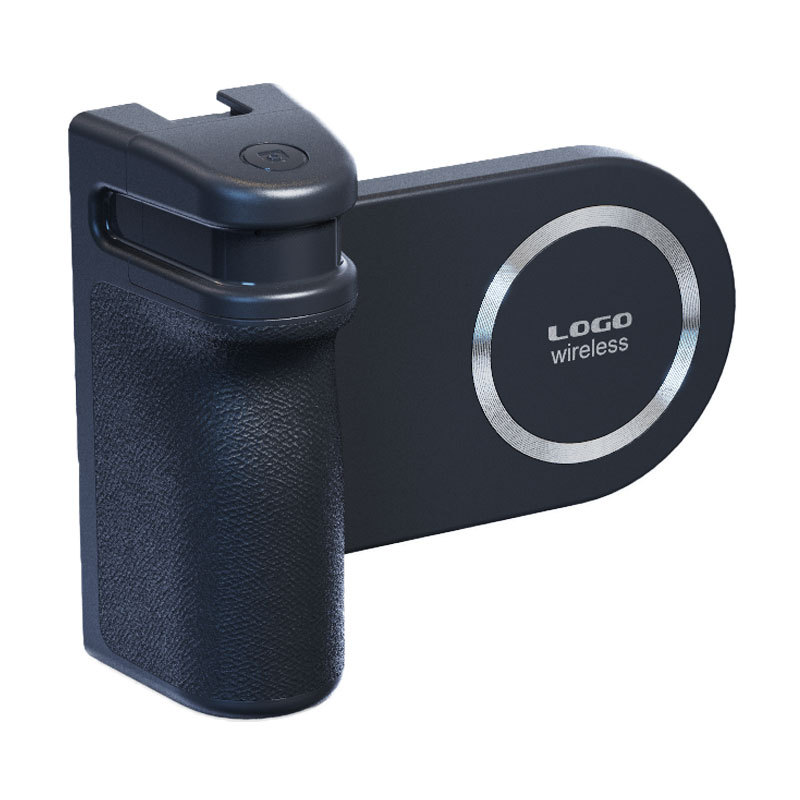 V888-ELOSUNG29879-202506191040-00 MagSafe Compatible Camera Grip & Phone Stand with Detachable Bluetooth Remote - Versatile Photography Assistant(black) - Image 1