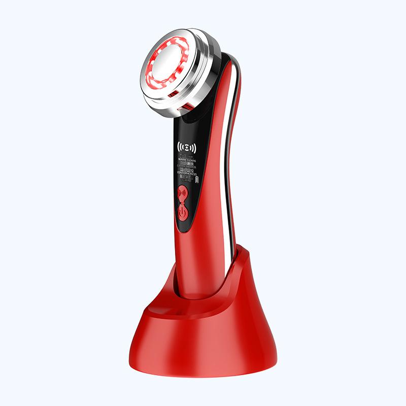 V888-ELOSUNG29981-202506191232-00 4-in-1 Facial Beauty Device - LED Light Therapy, Warm Lifting, Ion Cleansing & Eye Care(red) - Image 1