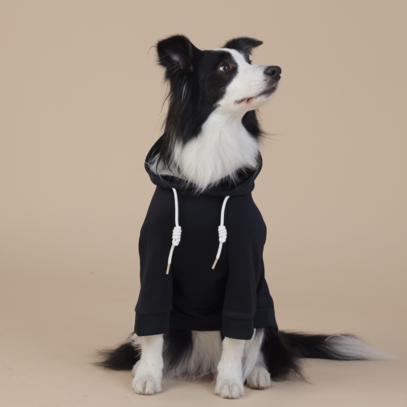 V888-ELOSUNG31067-202505231128-00 Black Classic Dog Sweatshirt with Hood & Drawstrings - For Large Dogs (Size : 7XL) - Image 1