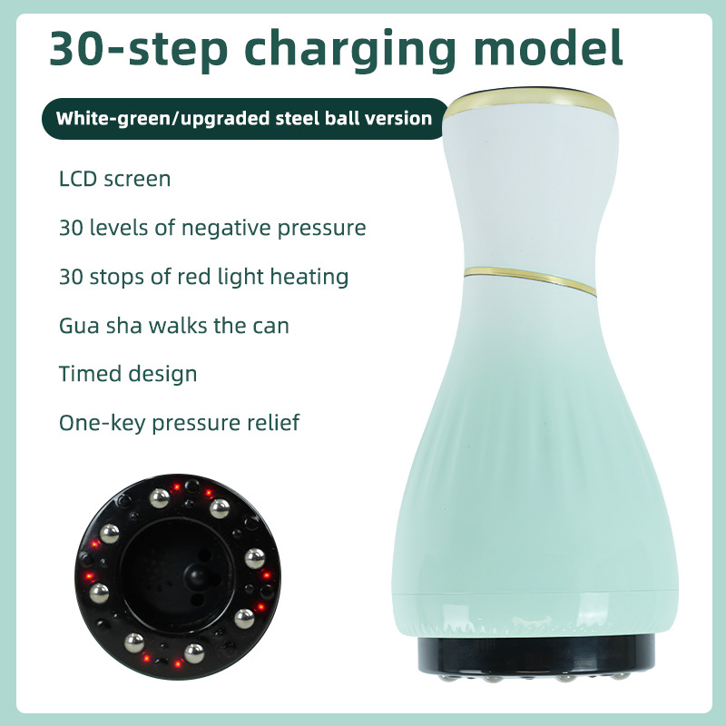 V888-ELOSUNG31139-202505261547-00 Gradient white green Portable Electric Cupping Therapy Device - Adjustable Intensity & Heat - Image 1