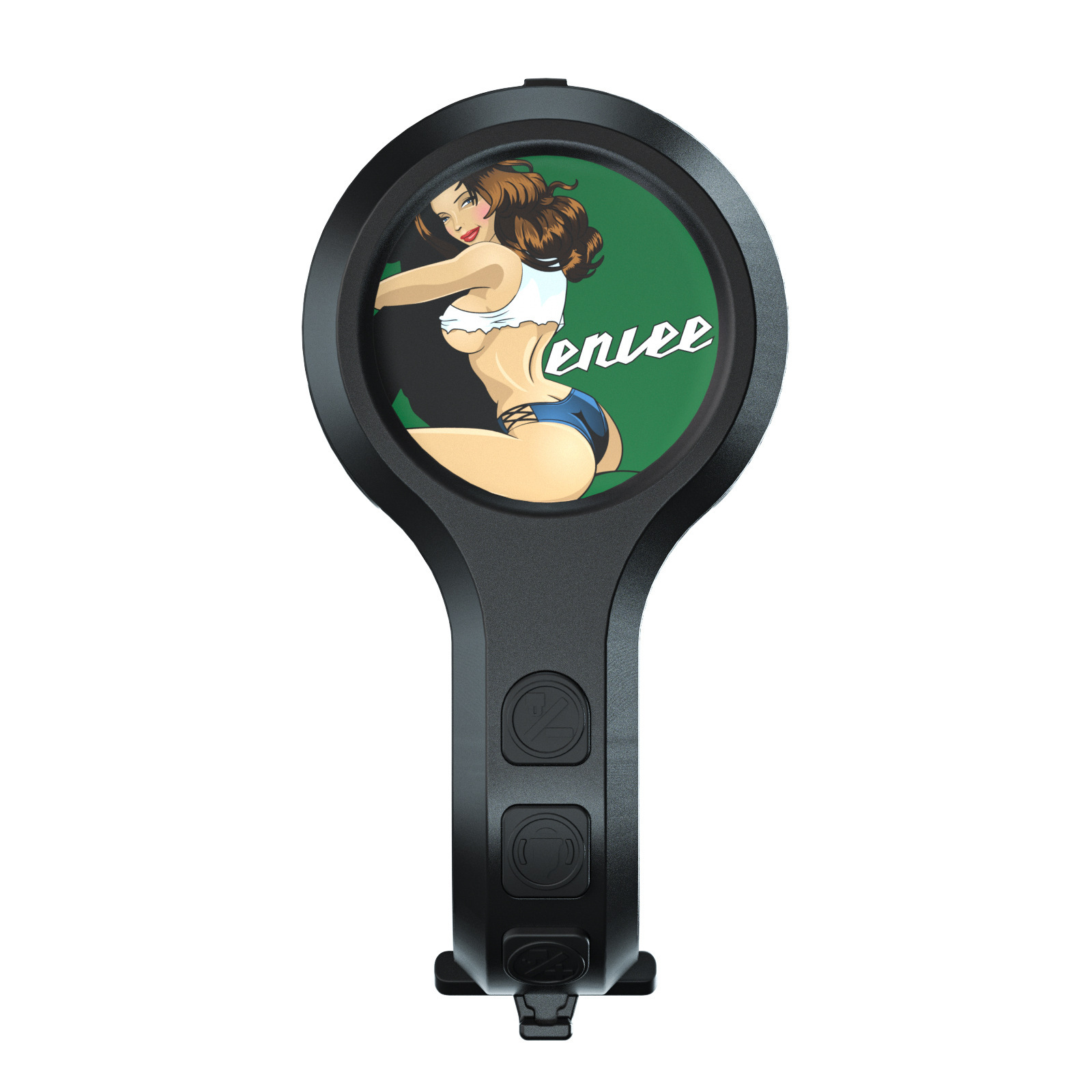 V888-ELOSUNG32243-202506061822-00 Black Style B Ultra-Loud Electric Bike Horn - 130dB USB Rechargeable, IPX6 Waterproof, Easy Mount Bicycle Safety Bell - Image 1