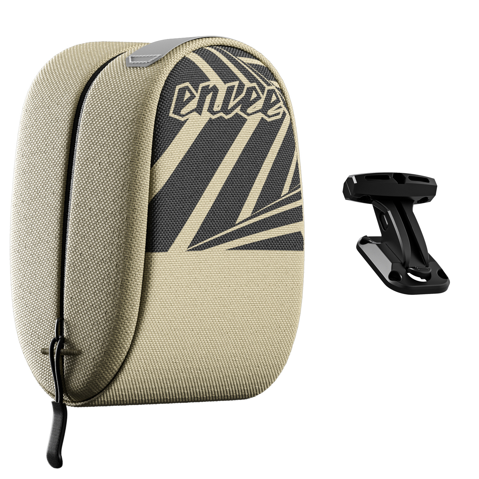 V888-ELOSUNG32248-202506061517-00 Khaki Compact Bike Saddle Bag - Quick-Release Water-Resistant Tail Pouch with Reflective Accents - Image 1