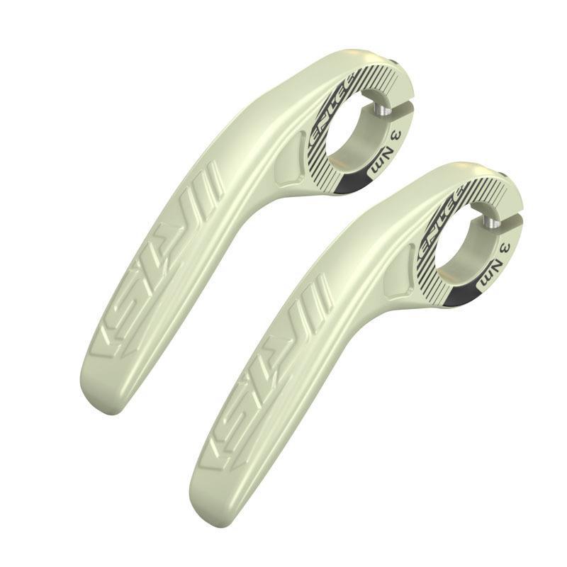 Light Green Ultralight Ergonomic Bike Bar Ends - High-Strength Composite Horn Grips (22.2mm)