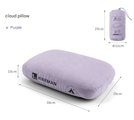 V888-ELOSUNG32564-202506241137-00 Purple Reversible Memory Foam Travel Pillow - All-Season Comfort Neck Support for Deep Sleep & Portability - Image 1