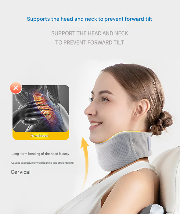 V888-ELOSUNG32754-202506301125-00 Size XL Grey Ergonomic Neck Support Brace - Soft Cervical Collar for Posture Correction and Pain Relief - Image 1