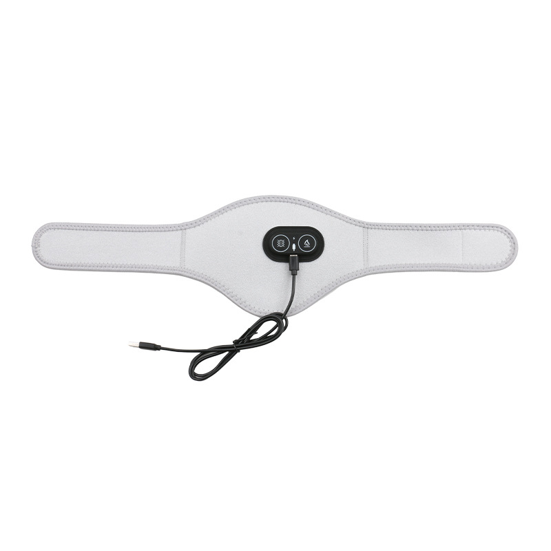 V888-ELOSUNG32770-202506301126-00 Light Grey Heated Vibrating Neck Wrap - USB Powered Massager for Soothing Pain Relief with 3 Heat & 3 Vibration Modes - Image 1