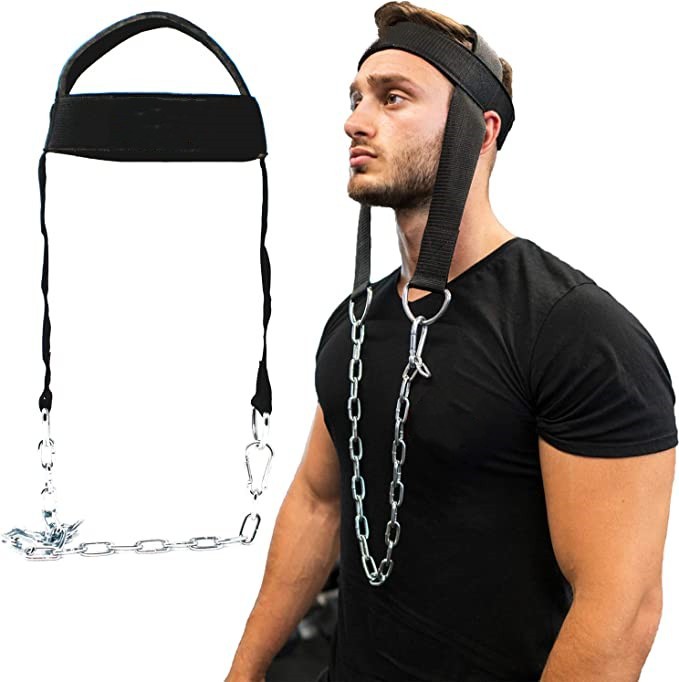 V888-ELOSUNG33083-202505281026-00 Adjustable Neck Harness with Chain for Strength Training and Rehabilitation - Image 1