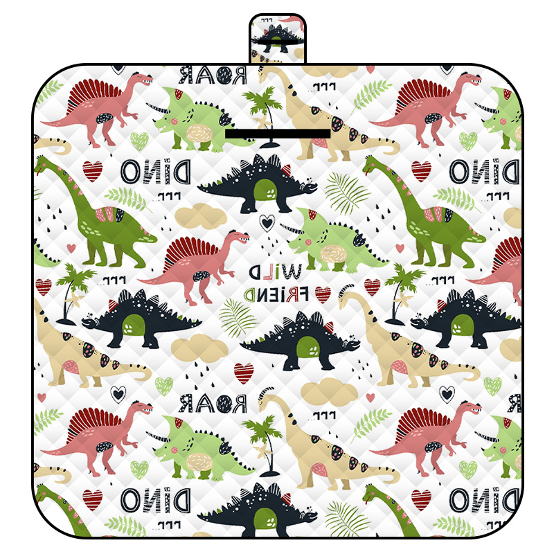 V888-ELOSUNG33231-202506101606-00 Small Dinosaur Thick Waterproof Foldable Picnic Mat - 150x200cm for Camping & Beach - Image 1