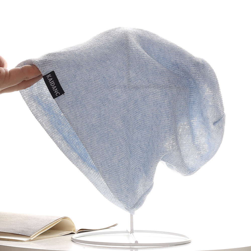 V888-ELOSUNG33294-202506190617-00 2PCS Light Blue Stylish Summer Breathable Bald Cap - Lightweight White Hair Cover for Women & Men (56-58cm) - Image 1