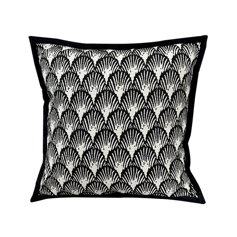 V888-ELOSUNG33313-202506190705-00 45*45cm Umbrella Pattern Elegant Two-Piece INS-Style Jacquard Pillow Covers - Black & White Sofa Decor - Image 1
