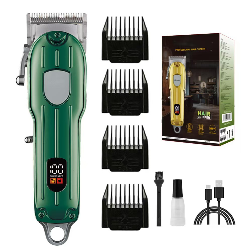 V888-ELOSUNG33331-202506191315-00 Green Professional Electric Hair Clipper - Advanced Barber Trimmer - Image 1