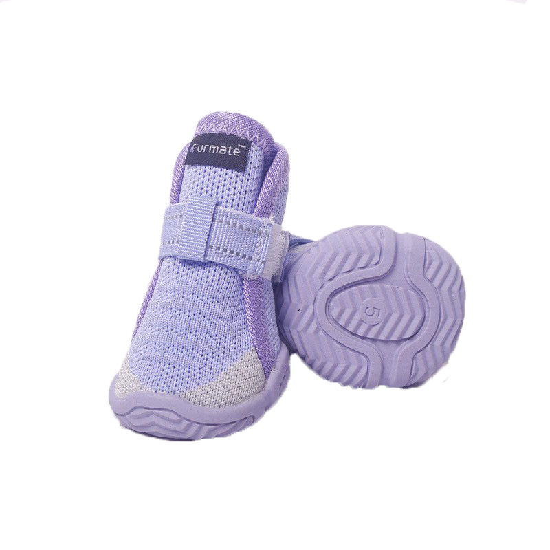 V888-ELOSUNG33376-202506191253-00 5# Purple Breathable Woven Dog Shoes for Small to Medium Dogs - Non-Slip, Durable, Anti-Dirty Paw Protectors - Image 1