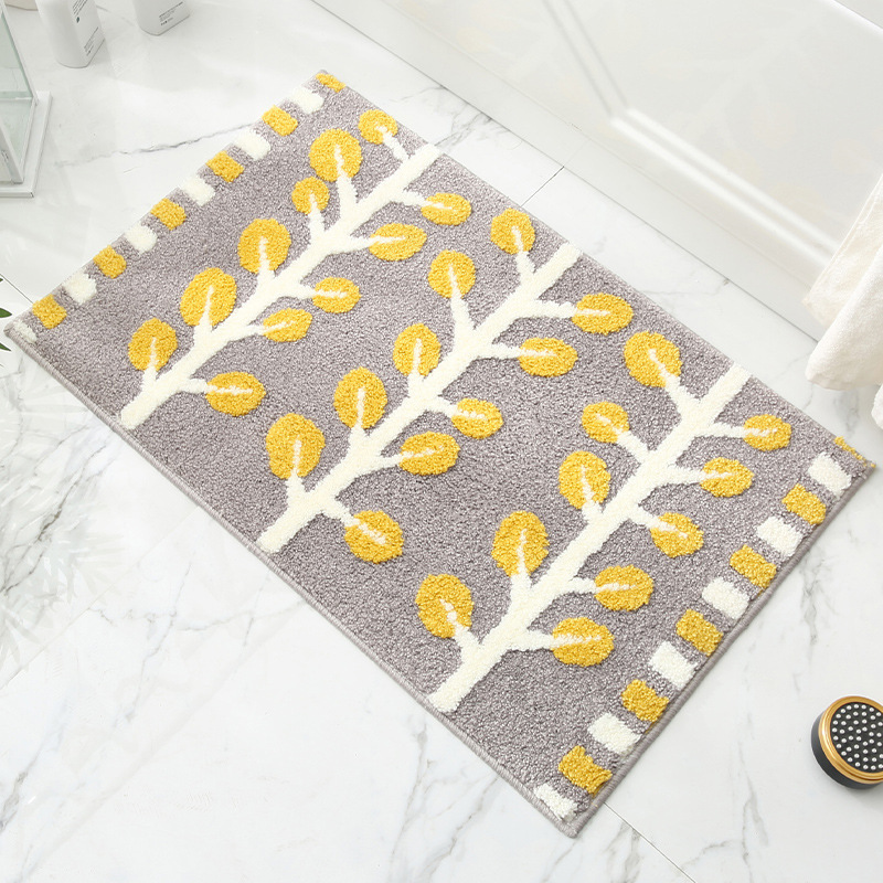 V888-ELOSUNG33541-202506301010-00 Autumn Jacquard Bathroom Mat - Super Absorbent Non-Slip Rug (40x60cm), Toilet Floor Mat for Bathroom/Bedroom/Entryway - Image 1