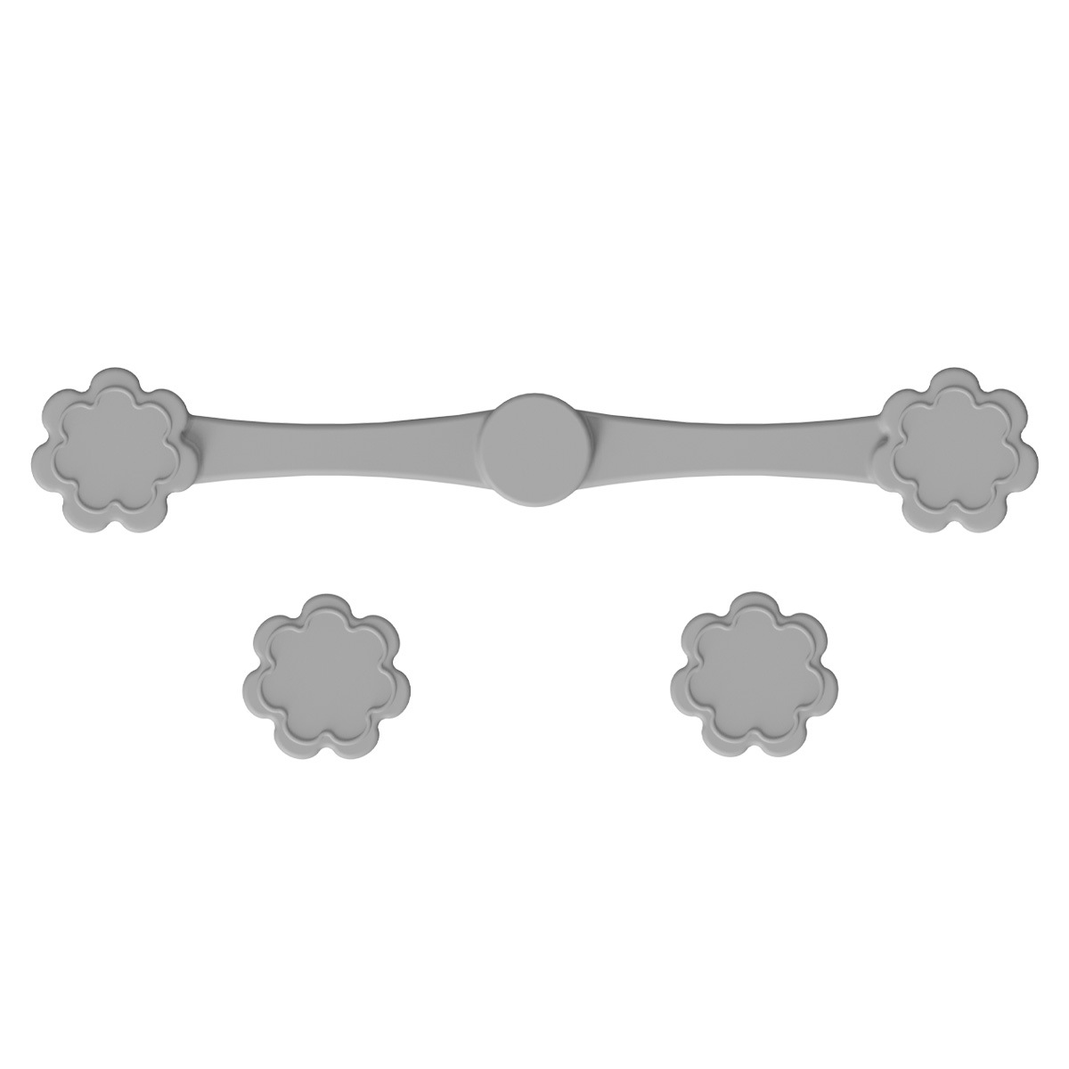 V888-ELOSUNG34079-202506061525-00 4piece Grey small flower Magnetic Silicone Clips - Food-Grade High-Temperature Air Fryer Paper Liner Holders - Image 1