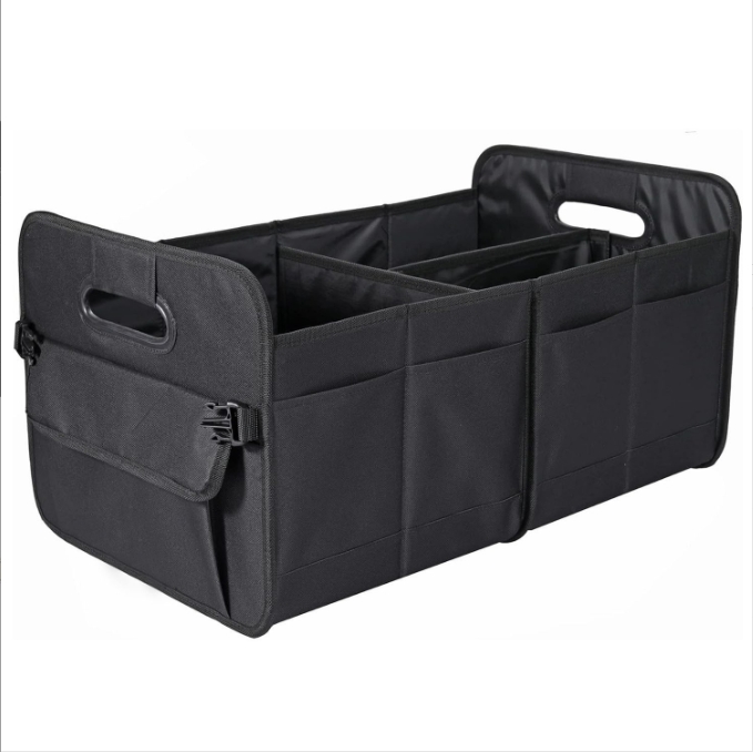V888-ELOSUNG34120-202506101606-00 Black Car Storage Box - Foldable Waterproof Trunk Organizer - Image 1