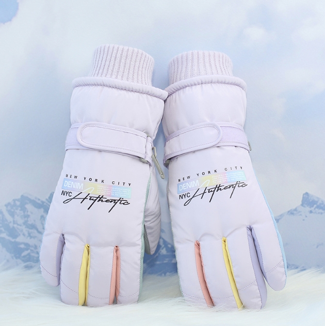 V888-ELOSUNG34150-202506190630-00 Purple Women's Warm Winter Ski Gloves - Waterproof & Windproof Touchscreen Gloves for Snow Sports - Image 1