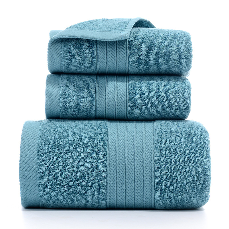 V888-ELOSUNG35210-202506241106-00 Premium Long-Staple Cotton Towel Set - 2 Hand Towels & 1 Bath Towel Gift Bundle(green) - Image 1