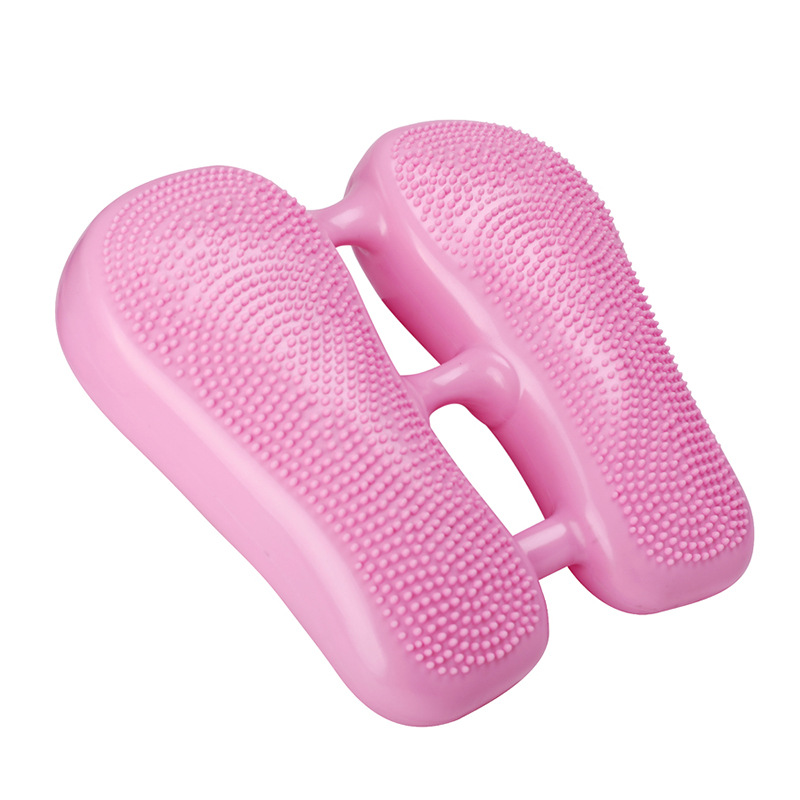 V888-ELOSUNG35231-202506241118-00 Dual-Side Textured Fitness Balance Board - Core Strengthener with Anti-Slip Massage Surface(pink) - Image 1