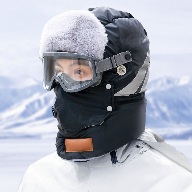 V888-ELOSUNG35284-202506241132-00 Anti-Fog Thermal Cycling hat - Reflective Safety & Voice Amplification(black) - Image 1