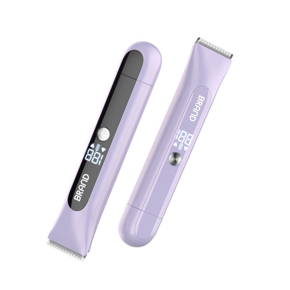 V888-ELOSUNG35317-202506251015-00 Dual-Head Electric Hair Trimmer - IPX7 Waterproof Body Groomer with Type-C Charging(purple) - Image 1