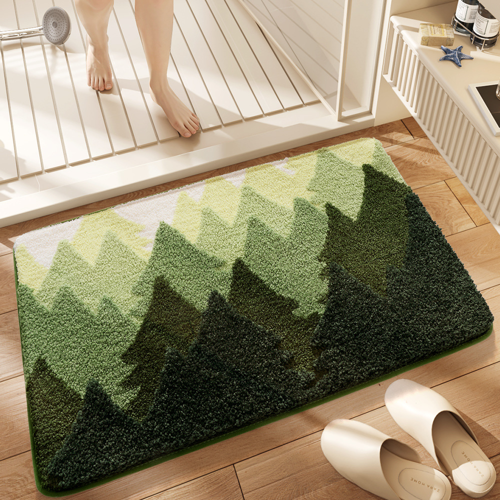 V888-ELOSUNG35350-202506300950-00 Premium Bath Mat with 8X Water Absorption & Non-Slip Base(forest) - Image 1