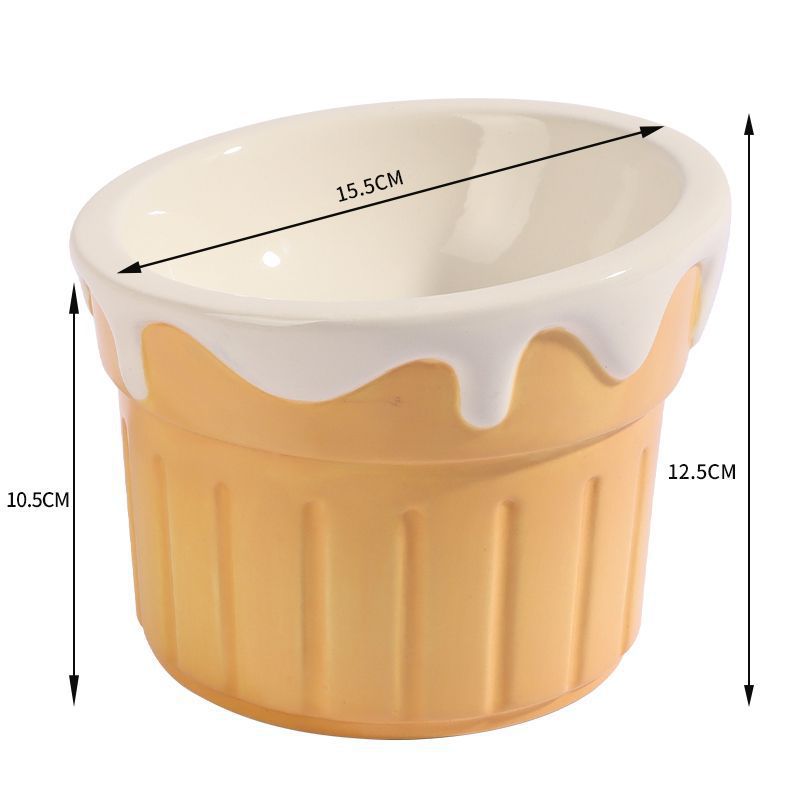 V888-ELOSUNG35352-202506301040-00 Premium Elevated Pet Bowl with Ergonomic 15° Tilt & Large Capacity(ice-cream cone) - Image 1