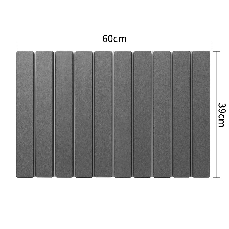 V888-ELOSUNG35393-202506301102-00 Collapsible Diatom Mud Bath Mat - Quick Dry, Non-Slip, Odor-Free Absorbent Pad(dark grey) - Image 1