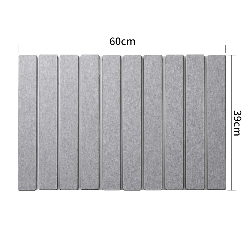V888-ELOSUNG35394-202506301015-00 Collapsible Diatom Mud Bath Mat - Quick Dry, Non-Slip, Odor-Free Absorbent Pad(light grey) - Image 1