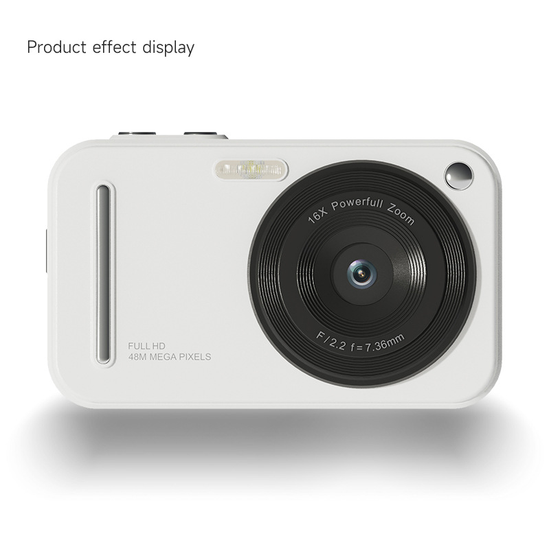V888-ELOSUNG35544-202507021006-00 48MP Digital Camera with 16x Zoom & AF Autofocus - Full HD Vlogging Camera for Beginners & Kids(White) - Image 1
