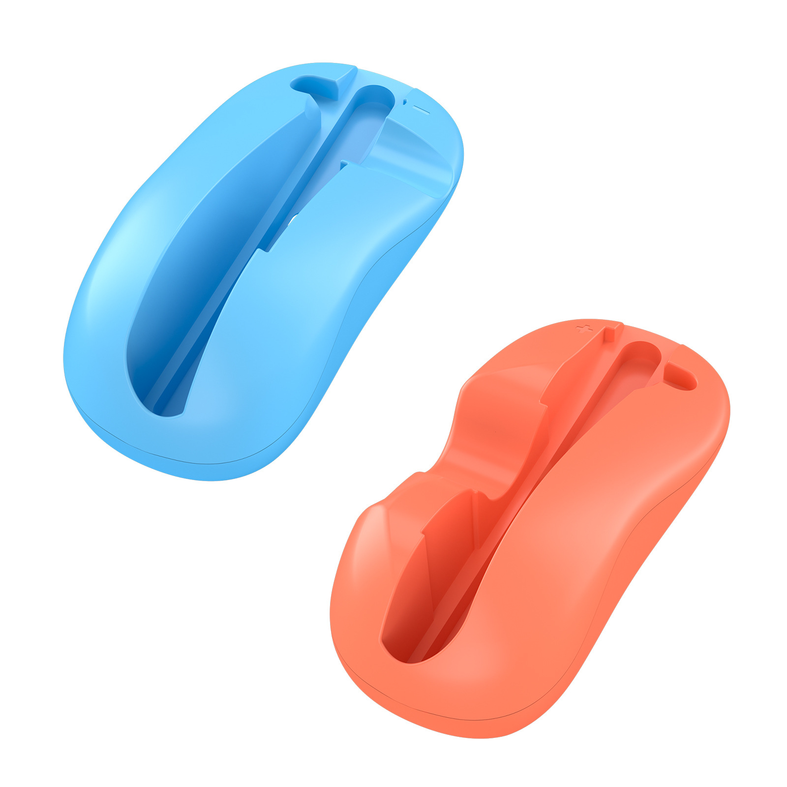 V888-ELOSUNG35550-202507021006-00 Ergonomic Mouse Grip for Nintendo Switch Joy-Con - 2-Pack Controller Holder (Orange Blue) - Image 1