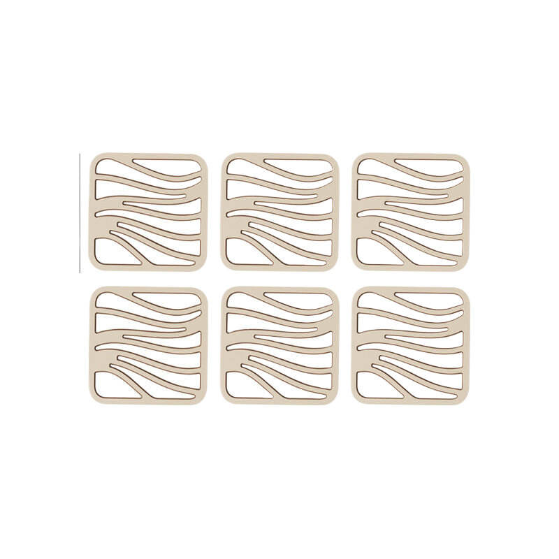 V888-ELOSUNG524-202058-00 6 pieces of double-layer bowl and dish anti slip square insulation pads (without bracket) - Image 1