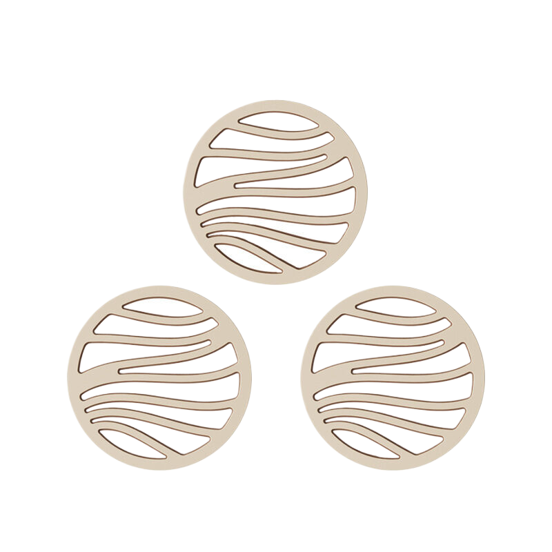 V888-ELOSUNG528-202056-00 3 pieces of double-layer bowl and dish anti slip circular insulation pad (without bracket) - Image 1