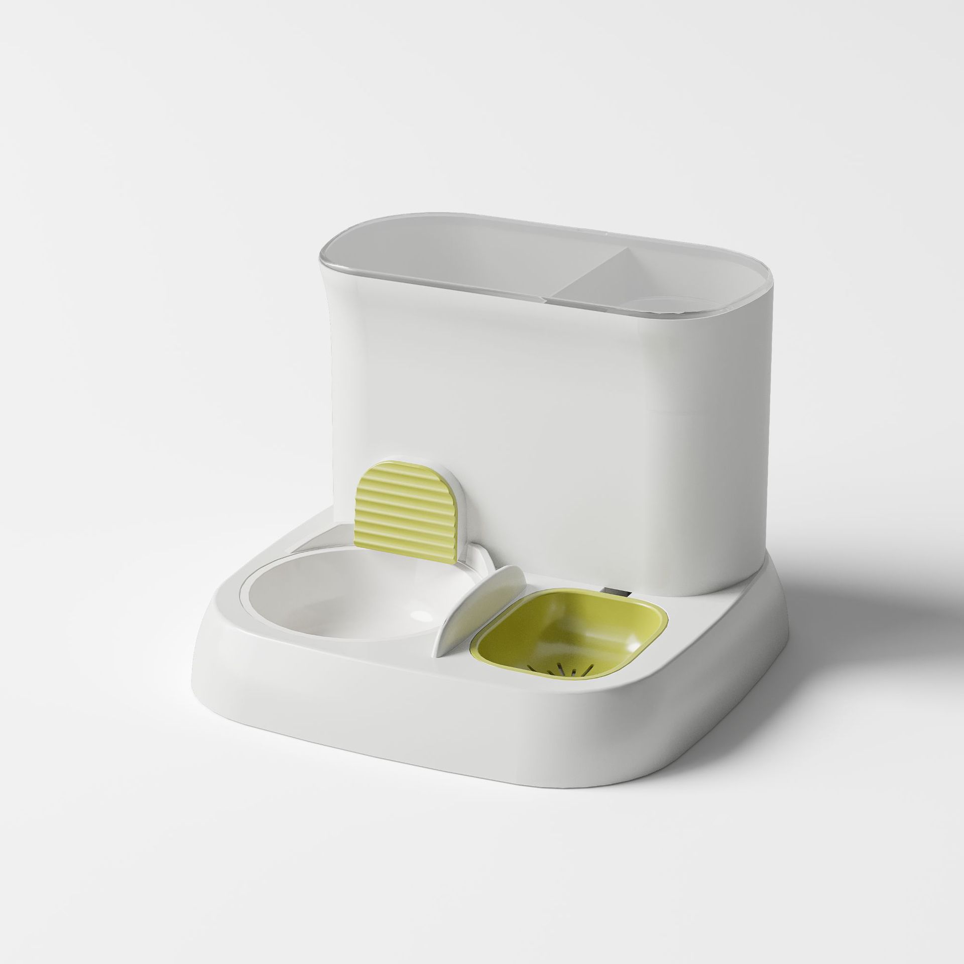 V888-ELOSUNG968-201954-00 Pet automatic feeding water dispenser ceramic bowl green 28.5 * 28.5 * 25CM - Image 1