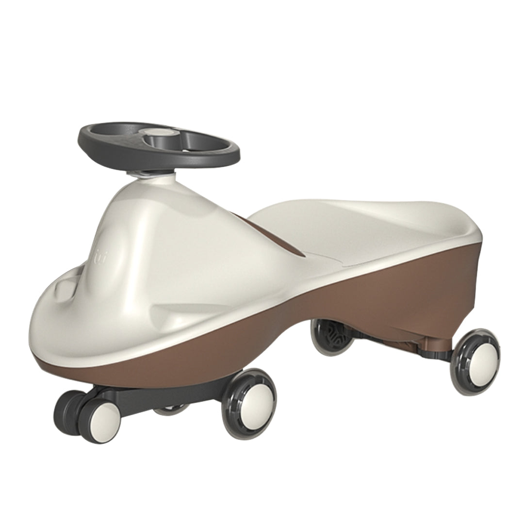 V891-TOY-ISCMW-X1-197629-00 Moka White-Glide Walker Swing Car Twist Car Rind On Toy Italian Designer For Children Outdoor - Image 1