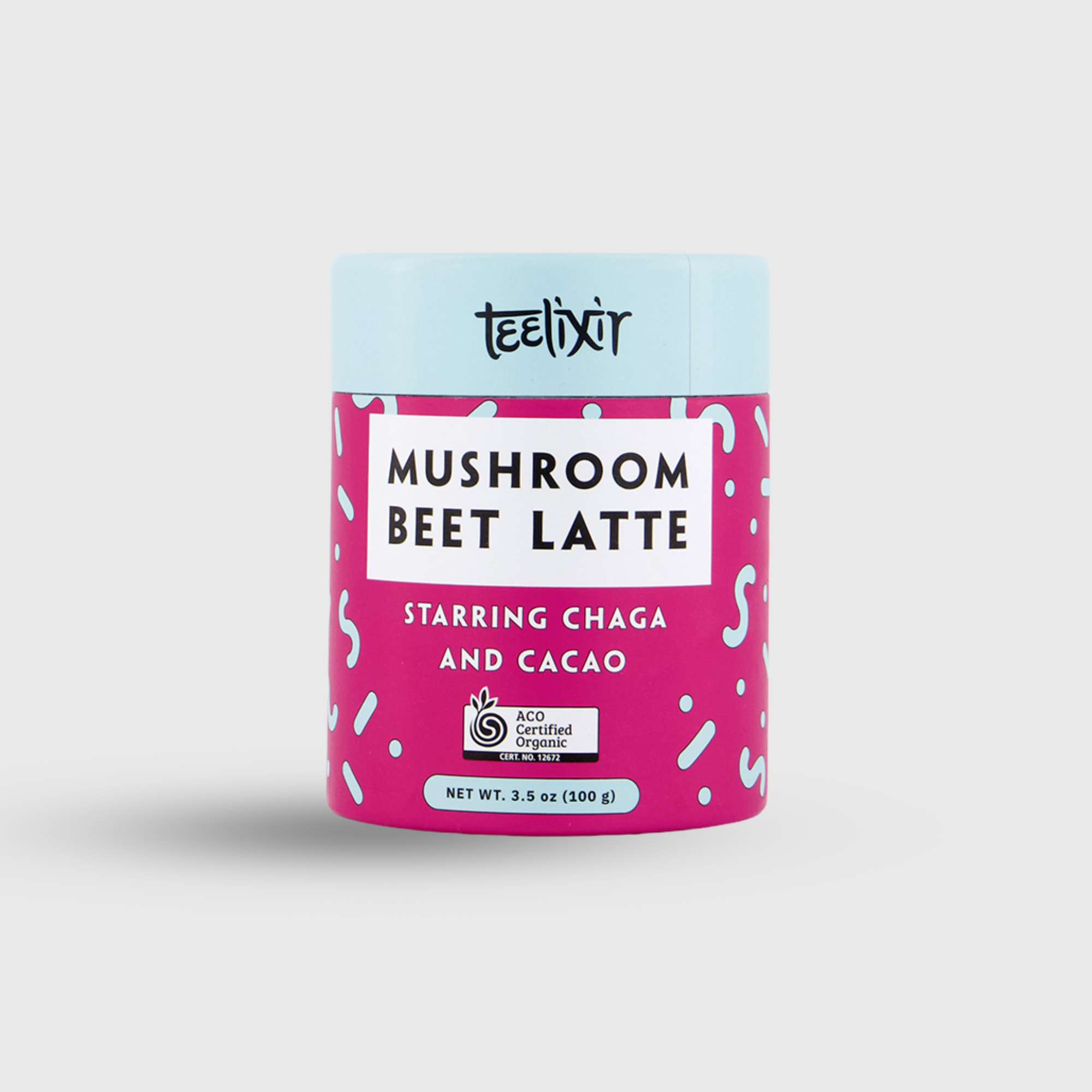 V903-BEET-500-202503270835-00 Teelixir Organic Mushroom Beet Latte 500g - Image 1